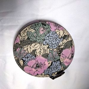 Coach Heritage Floral Round Coin Case